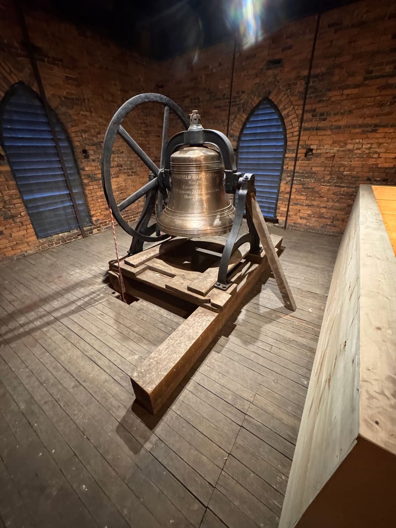 The restored bell on its new timber frame