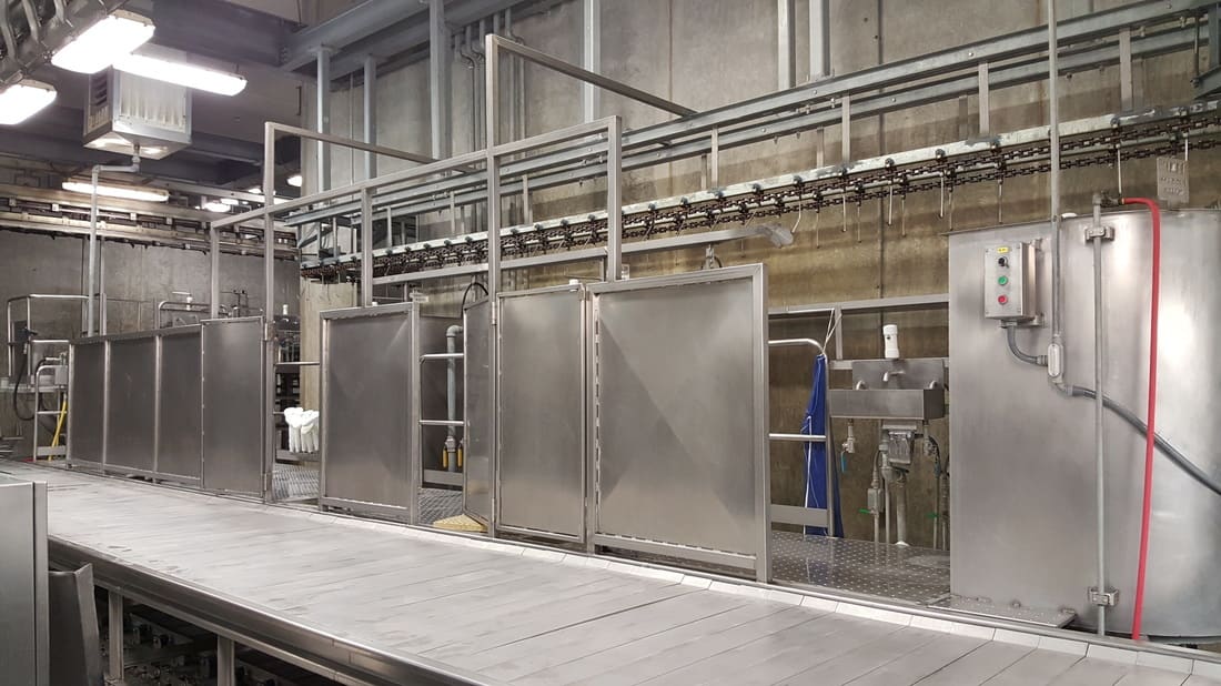 New fabrication boning table extension at Nicholas Meats