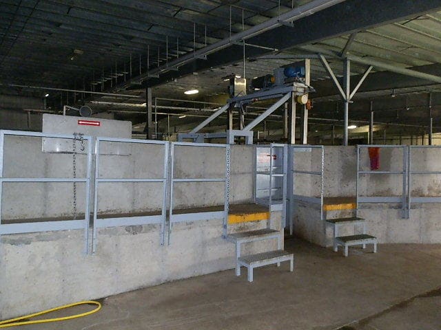 New covered barn structure under construction
